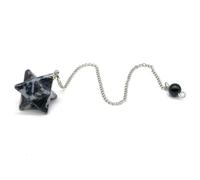 MIONGKI Mum Birthday Gifts Stone Star Pendulums for Dowsing Divination Reiki Stone Lapis Lazuli Quartz Pendant Hexagram Necklaces