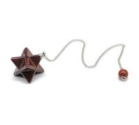MIONGKI Mum Birthday Gifts Stone Star Pendulums for Dowsing Divination Reiki Stone Lapis Lazuli Quartz Pendant Hexagram Necklaces