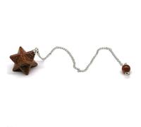MIONGKI Mum Birthday Gifts Stone Star Pendulums for Dowsing Divination Reiki Stone Lapis Lazuli Quartz Pendant Hexagram Necklaces