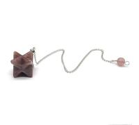 MIONGKI Mum Birthday Gifts Stone Star Pendulums for Dowsing Divination Reiki Stone Lapis Lazuli Quartz Pendant Hexagram Necklaces