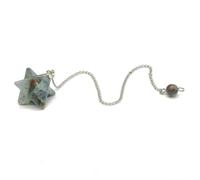 MIONGKI Mum Birthday Gifts Stone Star Pendulums for Dowsing Divination Reiki Stone Lapis Lazuli Quartz Pendant Hexagram Necklaces