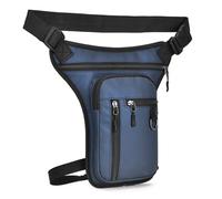 mioosho Marsupio da gamba per attività all'aperto, resistente all'acqua, borsa da gamba multifunzione, borsa da coscia per moto, corsa, escursionismo, pesca, Colore: blu., 31x18x2cm, come da immagine