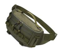 mioosho Marsupio da pesca a prova di schizzi d'acqua Borsa sportiva da viaggio all'aperto Borse antigraffio per uomo donna, Verde, 30x11x20cm, come da immagine