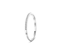 Miore Anello di eternità con diamanti 0,09 ct in oro bianco 14 carati 585
