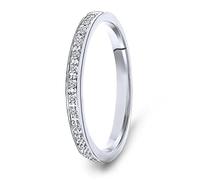 MIORE anello eternity di diamanti con 16 diamanti da 0,05 ct in oro bianco 14 kt 585