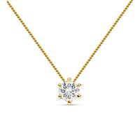 MIORE collana da donna con diamanti 0,20 ct in oro giallo 14 kt 585 - lunghezza 45 cm