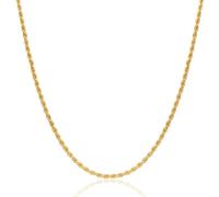 MIORE Collana Donna Collana Uomo Argento 925 Placcato Oro 18K, Catena a Cordoncino 50 cm, Made in Italy, Anallergica, Confezionata in Elegante Portagioie, Gioiello Unisex Raffinato