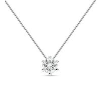 MIORE Collana Donna Punto Luce con Diamante su Sei Griffe, Oro 14KT | Collana da donna in Oro Bianco o Giallo 14KT, con diamante naturale da 0,20 ct, punto luce su sei griffe, catena da 45 cm.