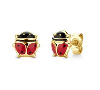 Miore Kids orecchini coccinella per bambini in oro giallo 9 kt 375 7 x 6,5 mm