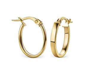Miore Orecchini Donna Cerchio Oro Giallo 9 Kt / 375
