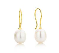 Miore Orecchini Donna Perle di fiume Pendenti Oro Giallo 18 Kt / 750