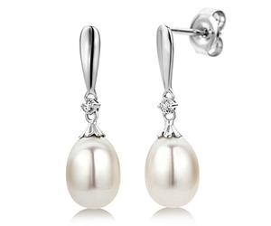 Miore - Orecchini pendenti da donna, oro bianco 9k (375), cod. MG9004E