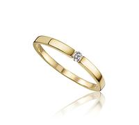 Miore's Lab Diamonds, Anello di Fidanzamento con Solitario in Oro Giallo 9 carati 375 con Diamante da Laboratorio 0,05 Carati.