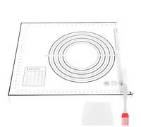Miorkly Spianatoia per Impastare Silicone 80 X 60 cm,Tappetino Silicone Per Impastare Antiscivolo E Antiaderente,Spianatoia Per Impastare Grande,Adatto Per Fare,Impasti,Pizza(Nero + Raschietti)