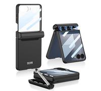 MiorMiar Custodia magnetica pieghevole ultra sottile per Galaxy Z Flip 7, custodia protettiva all-inclusive per Z Flip7, cover adesiva completa anti-goccia con penna capacitiva (nero)