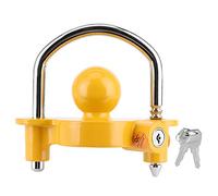 Miosugo Lucchetto con gancio di traino in acciaio inox, antifurto con doppia chiave, serratura a prova di sega per rimorchi da campeggio, serratura frizione + copertura set combinato