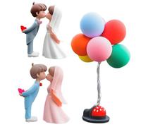 Miotlsy 2 Pz Carino Cruscotto Decorazione, Cartoon Coppia Action Figure Palloncino Decorazione Dolce Bacio Coppia Palloncino Bambola Auto Decorazione di Interni Decorazione Dell'Ufficio