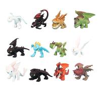 Miotlsy Dragon Trainer Figurine - 12 PCS Dragon Trainer Figurine, Mini Figurine Mini Giocattoli per la Decorazione della Torta della Festa di Compleanno
