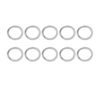 MiOYOOW 10 pezzi rotondi a pedale per bicicletta, distanziatori pedale da 20/15 mm (OD/ID), guarnizioni a pedale in acciaio inox per pedale da strada MTB da 9/16"