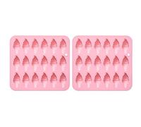 MiOYOOW 2 Pezzi Stampi in Silicone per Cioccolato, Stampo per Caramelle a Forma di Gelato a 18 cavità, Stampini per la Cottura di Torte Fondente Decorazioni per Feste Estive