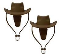 MiOYOOW 2 Pezzi Tappo per Vino in Silicone, Tappo per Bottiglia a Forma di Cappello da Cowboy, Accessori Vino per Uso Domestico, Case,Cucina e Bar
