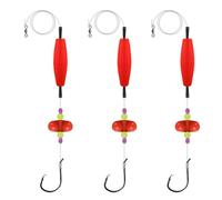 MiOYOOW 3 Pezzi Galleggianti per Pesca in EVA, 6/0, 8/0 Galleggiante per Pesci Gatti, Bobbers Ganci da Pesci Ami per Acqua Salata Dolce