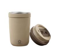 MiOYOOW 400ML Tazza Frullatore, USB Tazze Automatica Magnetico con Coperchio Spazzola e Cannuccia, Tazzine Automescolante per Caffè per Casa Viaggio Ufficio