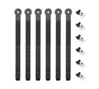 MiOYOOW 6/10 pz Cinghia Fissaggio Snowboard ABS Resistente, Cinghia Regolabile per Scarponi Pattinaggio, Accessorio Ricambio con Kit Viti per Uomo Donna