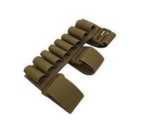 MiOYOOW 8 Rounds Tactical Shotgun Pouchs, Tactical Stock Shell Holder Regolabile Buttstock Shotgun Munizioni per Calibro 12/20