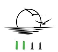 MiOYOOW Arte murale in metallo Sunrise, sculture da parete minimaliste e moderne, statue sospese e opere d'arte per interni ed esterni