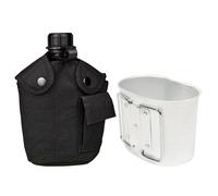 MiOYOOW Borraccia Militare, 1L Bottiglia per Acqua Portatile in Alluminio, Borracce Militari per Campeggio Escursionismo Sopravvivenza All'aperto