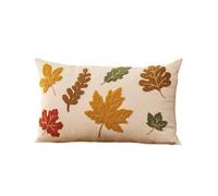 MiOYOOW Federe Cuscini Divano, 2 Pezzi 30 x 50 cm Copricuscini Soggiorno Autunno Inverno, Ringraziamento Fodera per Cuscino Decorativa Ricamata a Forma di Zucca, per Soggiorno, Camera da Letto