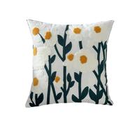 MiOYOOW Federe per Cuscini Autunnale Invernali, 2 Pezzi 45 x 45cm Copricuscini in Peluche a Forma di Floreale, Federa Decorativo in Cotone, per Decorazione di Divani e Letti di Casa, Regalo