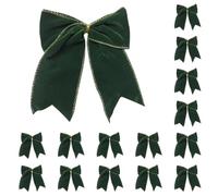 MiOYOOW Fiocchi Natale Velluti, 15 Pezzi Fiocco Decorativo Albero di Natale, Fiocchi Ghirlanda Decorazione, per la Casa, Ghirlande, Porta, Regalo, Fai da Te