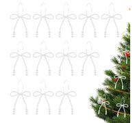 MiOYOOW Fiocchi Natalizi di Perle, Riutilizzabile Fiocco Decorazioni Albero di Natale, Fiocchi Ornamento Impacchettare i Regali, per la Casa, per Feste e Matrimoni, Scale, Festival, Finestre