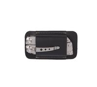 MiOYOOW Fodero per cintura, coltello da tasca EDC in pelle multitool porta coltelli da tasca per coltello largo 1,8", borsa per attrezzi regalo per uomini, Nero , Classique