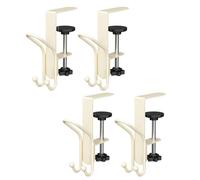 MiOYOOW Ganci da Parete per Appendiabiti, 4 Pezzi Ghirlanda Strofinaccio da Cucina a Doppio Ganci Calze, Supporti Calze in Ferro Regolabili Senza Trapano, per Decorazione Domestiche Feste e Vacanze