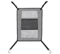 MiOYOOW Griglia di Protezione per Cani da Auto, 57 x 45 cm Rete Barriera Divisoria Auto per Cane con Tasca Portaoggetti, Divisorio per Bagagliaio Traspirante Regolabile per Animali Domestici