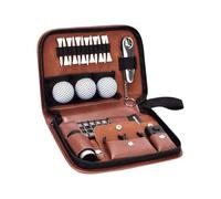 MiOYOOW Kit di Attrezzi da Golf, Borsa in PU per Golf con Gadget Durevoli e Impermeabile, Accessori da Golf Multifunzionale e Portatili per Uomini e Donne