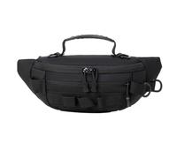 MiOYOOW Marsupio impermeabile per attrezzatura da pesca, marsupio da pesca con slot per attrezzi per pesca, arrampicata, ciclismo, escursionismo, Nero , Classique