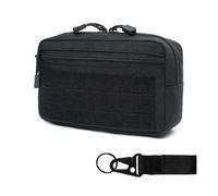 MiOYOOW Marsupio Tattico Molle, 1000D Nylon Impermeabile Utility Tool Pouch Portautensili con Moschettone da Cintura, Borsa Portautensili Portaoggetti per Escursionismo Caccia Campeggio