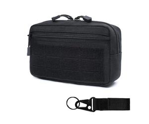 MiOYOOW Marsupio Tattico Molle, 1000D Nylon Impermeabile Utility Tool Pouch Portautensili con Moschettone da Cintura, Borsa Portautensili Portaoggetti per Escursionismo Caccia Campeggio