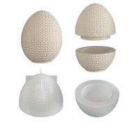 MiOYOOW Pasqua Stampi in Silicone per Uova, -40°C e 230°C Temperatura Stampo per Ciotole di Conservazione, Stampi Fai da Te di Barattoli a Forma di Uovo, per Decorazioni per Feste di Pasqua, Regalo