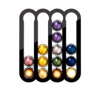 MiOYOOW Porta Capsule di Caffè Autoadesivo, Portacapsule Caffè Contiene 20 Capsule, Organizer Salvaspazio per Riporre da Parete e da Mobiletto