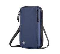 MiOYOOW Porta Passaporto, Portafoglio Passaporto con Blocco RFID Impermeabile, Organizzatore Documenti con Banda Regolabile per Donne e Uomini, Blu, Classico