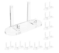 MiOYOOW Porta Piatti da Esposizione in Acrilico, 10 Pezzi Espositore per Carte Trasparente, Mini Cavalletto Supporto per Esporre Carte, Distintivi, Medaglie, Foto