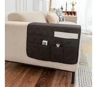 MiOYOOW Portaoggetti per Divano, 50 x 90 cm Organizzatore per Bracciolo con 6 Tasche, Tasca Porta Telecomando da Appendere per Riviste, Libri, Occhiali, Cellulare