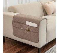 MiOYOOW Portaoggetti per Divano, 50 x 90 cm Organizzatore per Bracciolo con 6 Tasche, Tasca Porta Telecomando da Appendere per Riviste, Libri, Occhiali, Cellulare