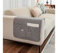 MiOYOOW Portaoggetti per Divano, 50 x 90 cm Organizzatore per Bracciolo con 6 Tasche, Tasca Porta Telecomando da Appendere per Riviste, Libri, Occhiali, Cellulare