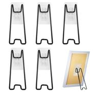MiOYOOW Supporti per Cornice, 5 Pezzi Supporto Cavalletto Decorativo Regolabile, Espositori per Piatti Autoadesivi, per Album, Dipinti, Decorazioni per la Casa, Pittura Fotografica